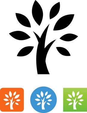 Stilize ağaç vektör simgesi