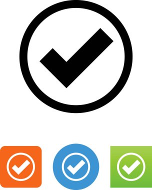 Onay işareti vektör simge onaylı