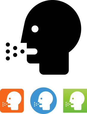 Kişi öksürük vektör simgesi