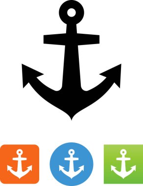 Tekne çapa vektör simgesi