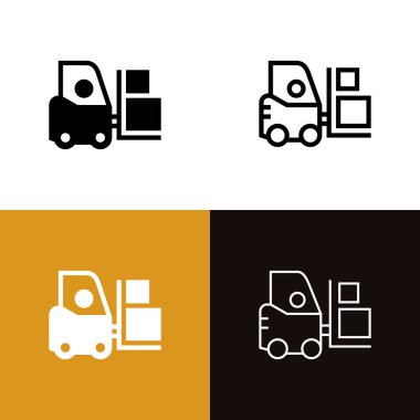 Icon Set, vektör çizim forklift
