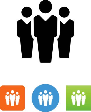 Grup üç kişi vektör simgesi
