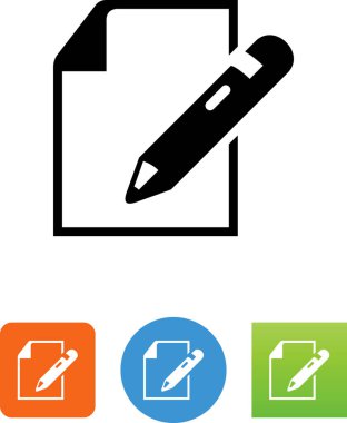 Kağıt vektör simgesi ile kalem