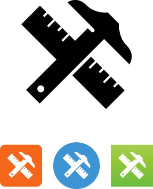 T-Square cetvel vektör simgesi olan