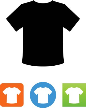 T-shirt giyim vektör simgesi