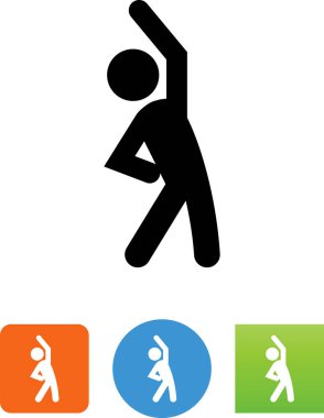 Kişi germe vektör simgesi