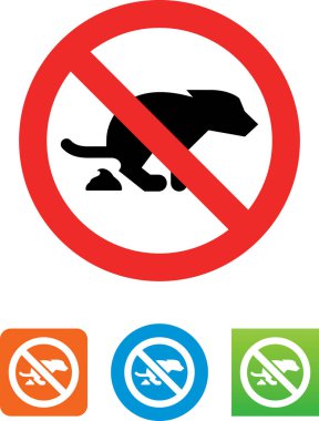 No pooping allowed vector icon clipart