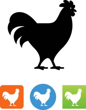 Tavuk yürüyen vektör simgesi