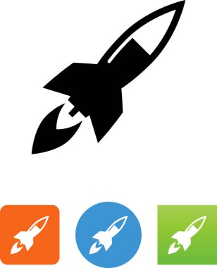 Uzay roket vektör simgesi