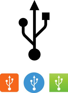 USB konektörü / evrensel seri veri yolu vektör simgesi