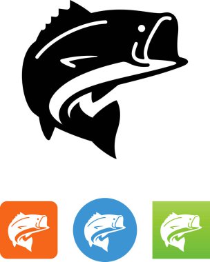 Bas Balık vektör simgesi