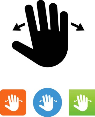 El kaydırma vektör simgesi