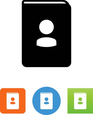 Adres defteri kişileri vektör simgesi