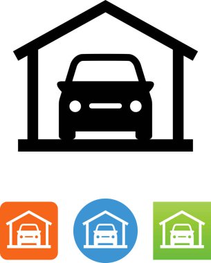 Araba garaj vektör simgesi
