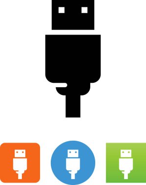 USB kablo konektörü vektör simgesi olan