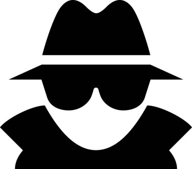 Gizli adam vektör simgesi