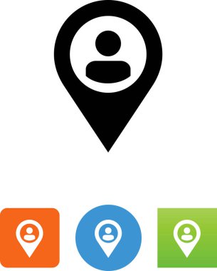 Avatar bir PIN vektör simgesi