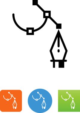 Vektör kalem aracı simgesi