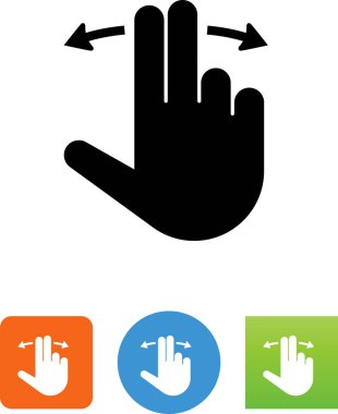 El ile vektör simgesi iki parmak kaydırma