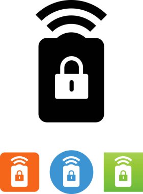 Uzaktan kumanda kilit vektör simgesi ile