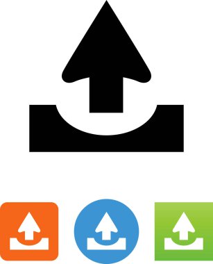 Ok vektör simgesi giden kutusu