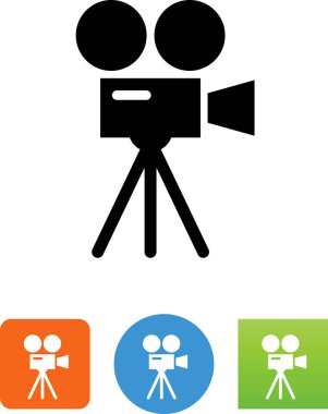 Video kamera bir tripod vektör simgesine