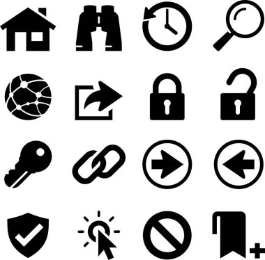 Internet ve Web sitesi vektör simgeler