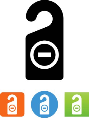 Gizlilik lütfen kapı askı vektör simgesi