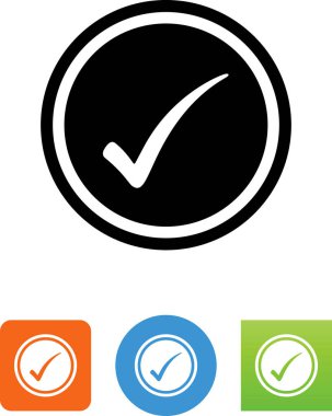 Onay işareti kene vektör simge onaylı