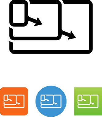 Duyarlı düzen vektör simgesi