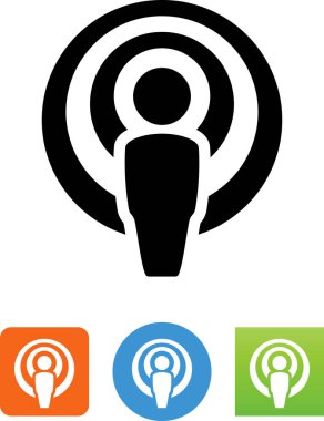Yayın podcast vektör simgesi