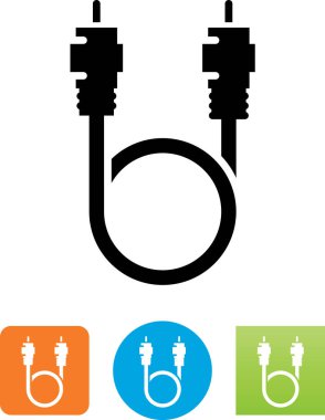 Döngü koaksiyel kablo vektör simgesi