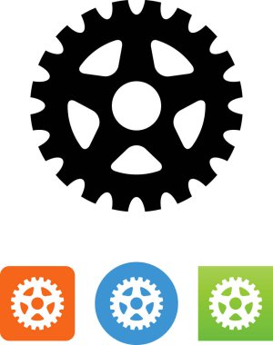 Zincir dişli dişli vektör simgesi