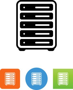 Raf sunucuları vektör simgesi