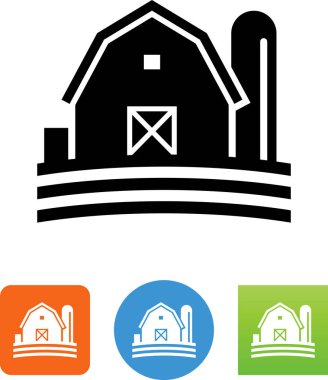 Silo vektör simgesi olan ahır