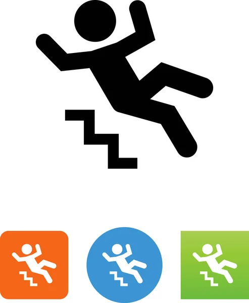 Cayendo Por Las Escaleras Icono Vector — Vector de stock