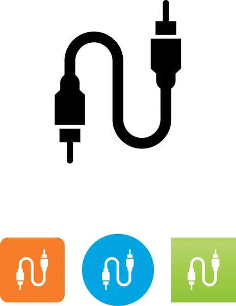 Icono Vector Cable Audiovisual — Archivo Imágenes Vectoriales