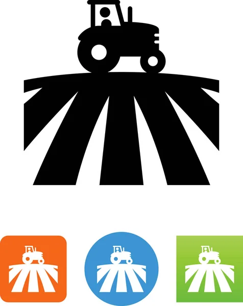 Tractor Field Vector Icon — Stock Vector