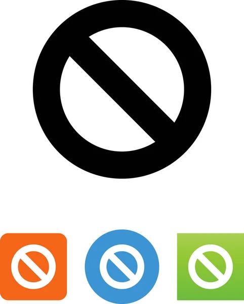 Prohibido Icono Vectorial Prohibición — Vector de stock