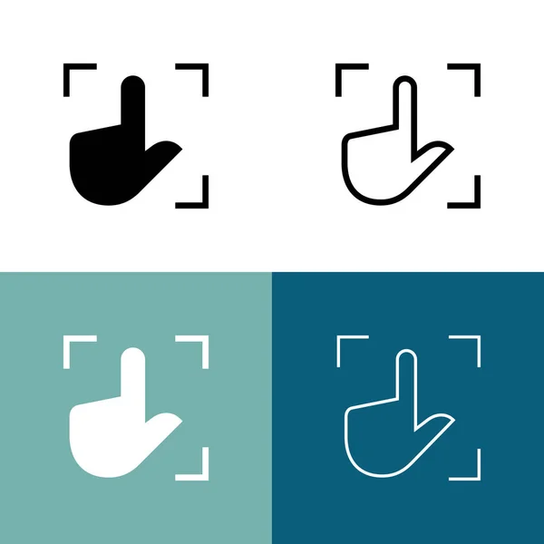 Touchscreen Icon Set Ilustração Vetorial —  Vetores de Stock