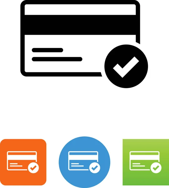 クレジット カード承認アイコン — ストックベクタ