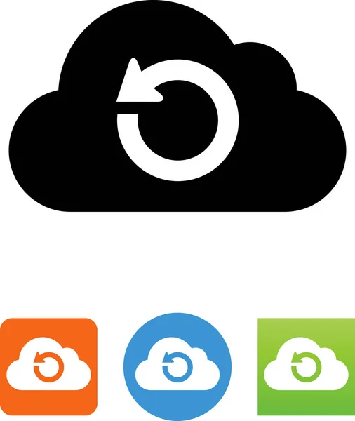 Cloud Met Vector Pijlpictogram — Stockvector