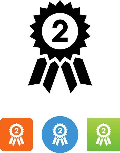 2Nd Place Ribbon Vector Icon — Stock Vector