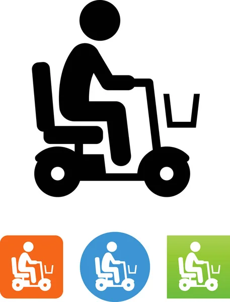 Erkek kıdemli vatandaş hareketlilik Scooter simgesi sürme
