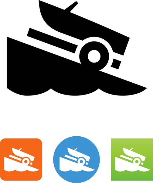 Barco Rampa Vector Icono — Vector de stock