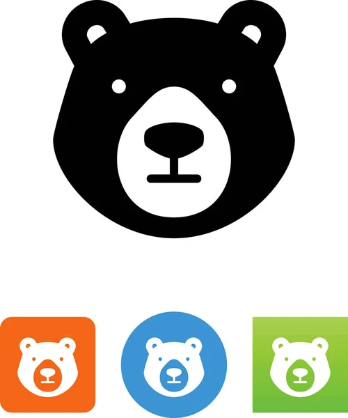 Bear Hoofd Vector Pictogram — Stockvector