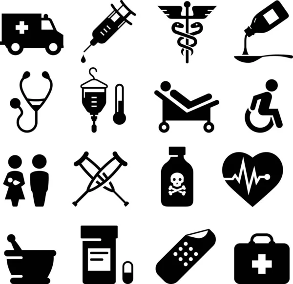 Здоров Медичні Ікони — стоковий вектор