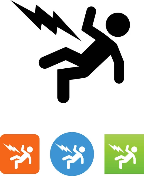 Person Being Injured Electricity Vector Icon — Stock Vector