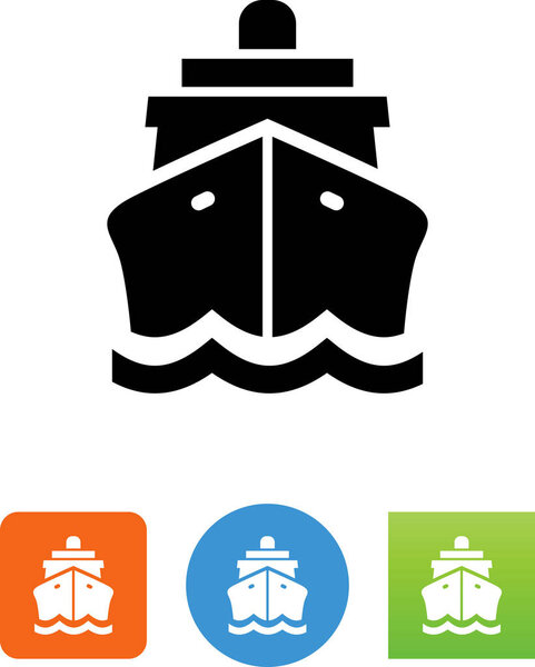 Ship front view vector icon
