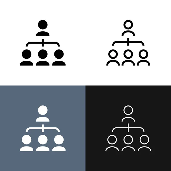 Social Hierarchy Icon Set Vector Illustration — Stock Vector